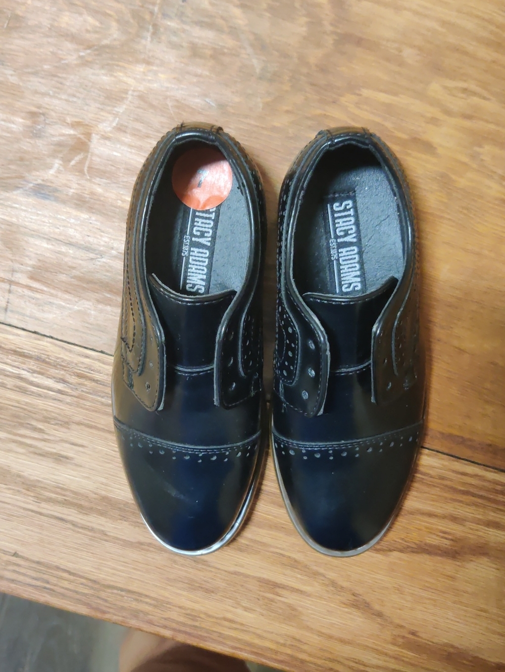 Stacy Adams Black Cap-Toe Oxford Dress Shoes
